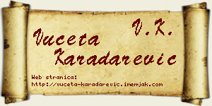 Vuceta Karadarević vizit kartica
